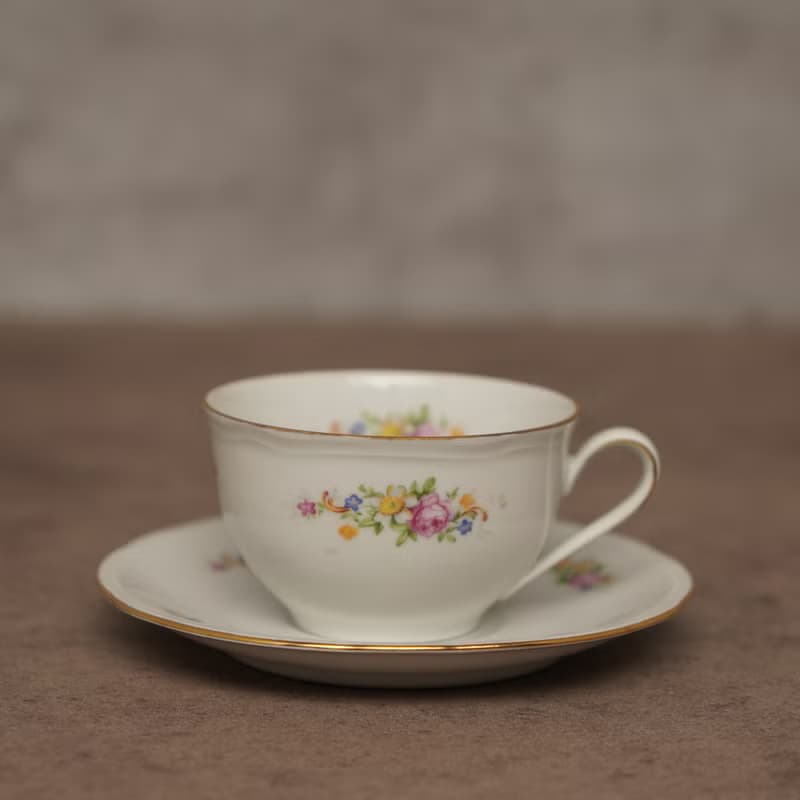 荷蘭Geha野花描金雙人午茶組/茶具組