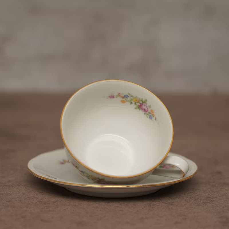 荷蘭Geha野花描金雙人午茶組/茶具組
