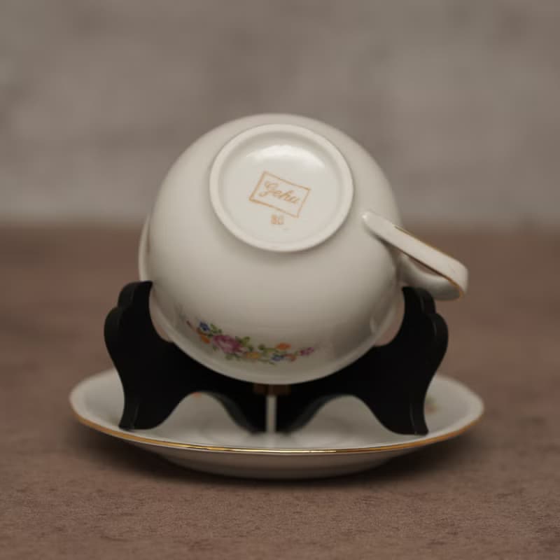 荷蘭Geha野花描金雙人午茶組/茶具組