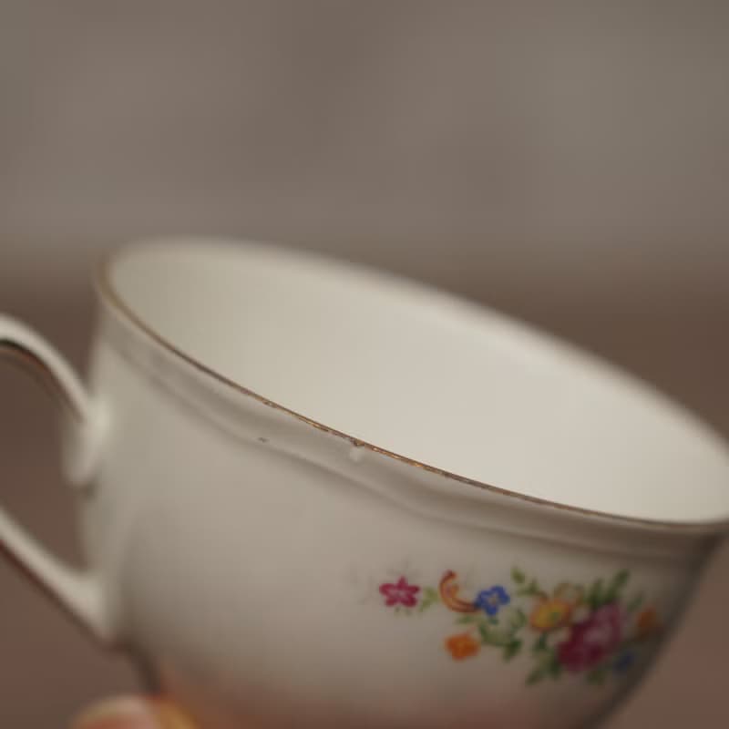 荷蘭Geha野花描金雙人午茶組/茶具組