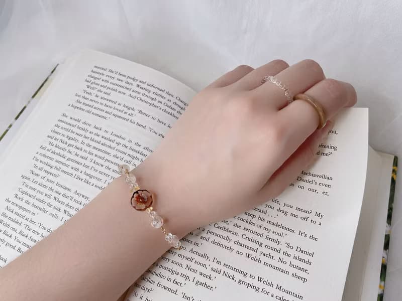 茶花之韻 || 黑金超七 白水晶 黃水晶 日系手鍊 水晶手鍊