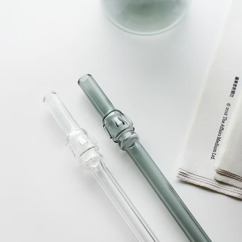 摩艾細造型玻璃吸管-清透