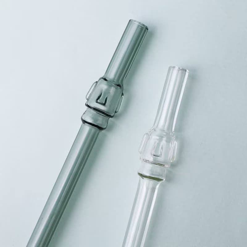 摩艾細造型玻璃吸管-清透