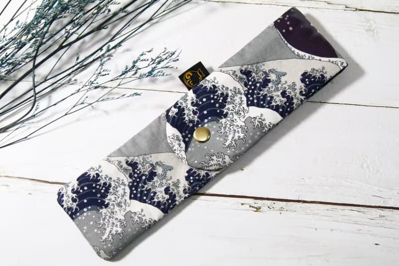 【Gi LAI】6.5*26Cm雙層筷袋-富士山在神奈川沖浪裡