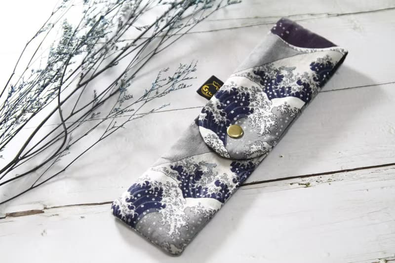 【Gi LAI】6.5*26Cm雙層筷袋-富士山在神奈川沖浪裡