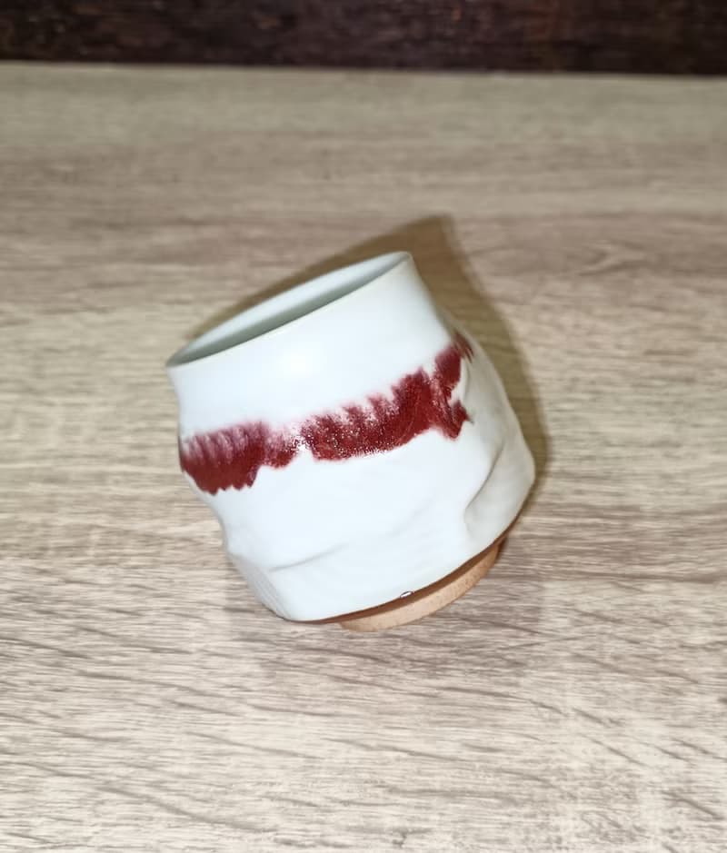 汝窯手作刀削杯-鶯歌李玟叡
