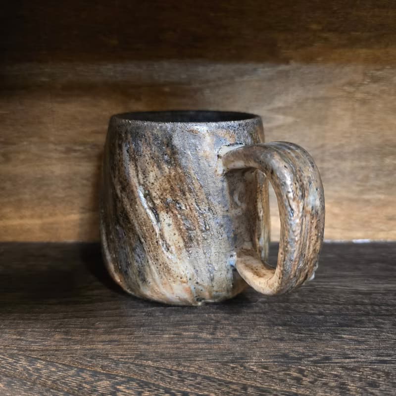 柴燒陶馬克杯 / 咖啡杯 / 志野釉