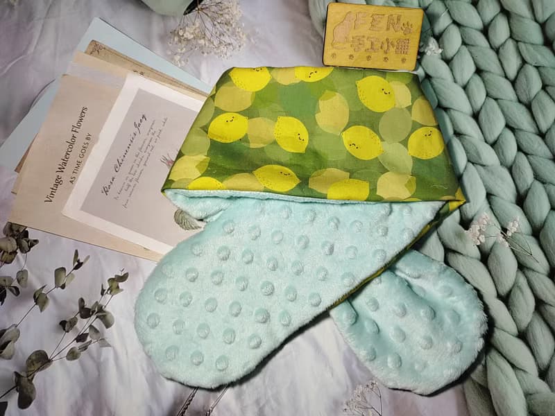 台灣設計師薄棉可愛檸檬手作圍脖-不分年齡圍脖-短圍巾-脖圍-圍脖