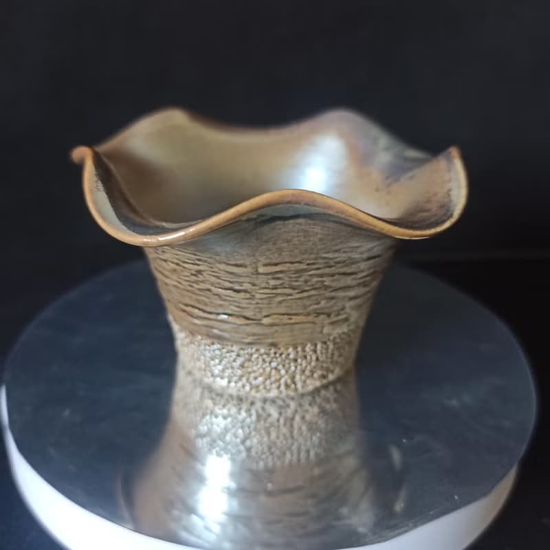 柴燒茶葉濾杯自然落灰火痕金銀彩鶯歌職人精心手作