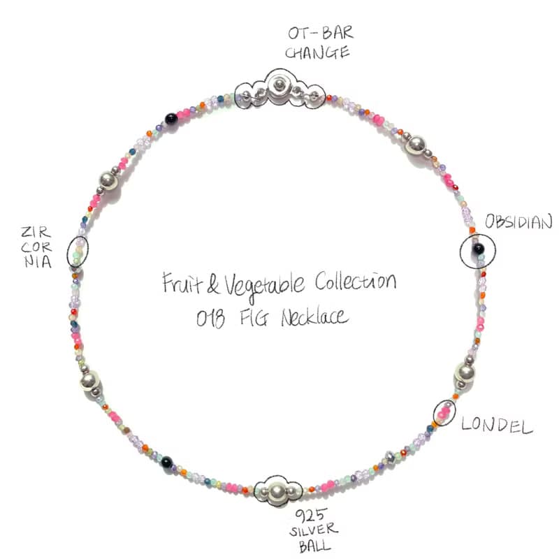 Fruit & Vegetable Collection - 018 Fig Silver Necklace