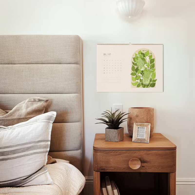 【數位】2025 Printable Calendar Monthly Food and Drink Illustrated Personalized Wall Art
