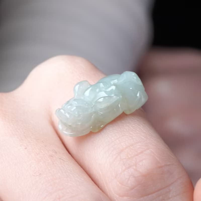 【招財神獸】冰綠種翡翠貔貅吊飾 | 天然緬甸玉翡翠A貨 |送禮