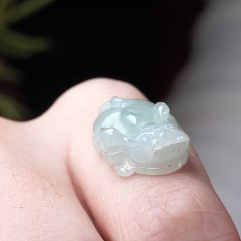 【招財神獸】冰綠種翡翠貔貅吊飾 | 天然緬甸玉翡翠A貨 |送禮