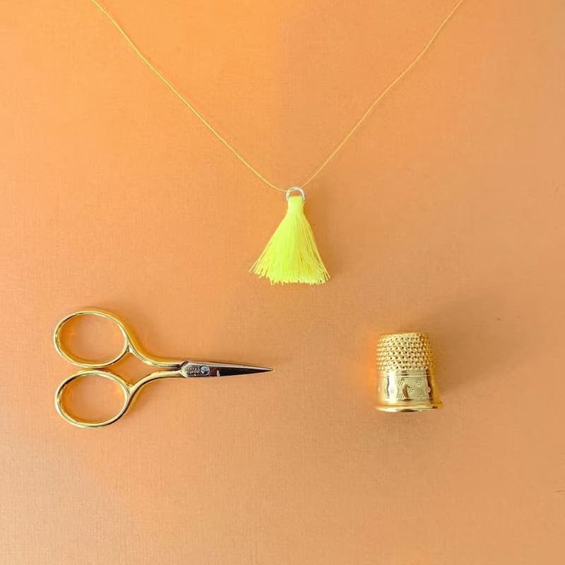 【法國 Bohin】刺繡剪刀-鍍金手把大指圈剪