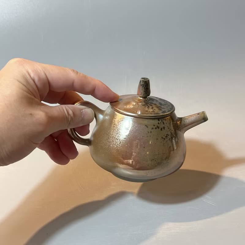 柴燒古樸金彩茶壺 / 古典茶壺 / 小平凡手作
