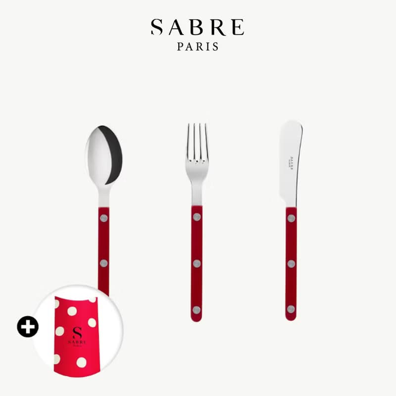 Bistrot復古酒館-點心餐具3件禮盒組-Sabre Paris