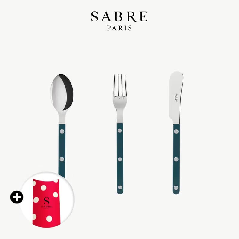 Bistrot復古酒館-點心餐具3件禮盒組-Sabre Paris