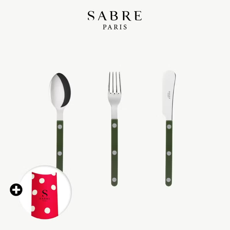 Bistrot復古酒館-點心餐具3件禮盒組-Sabre Paris