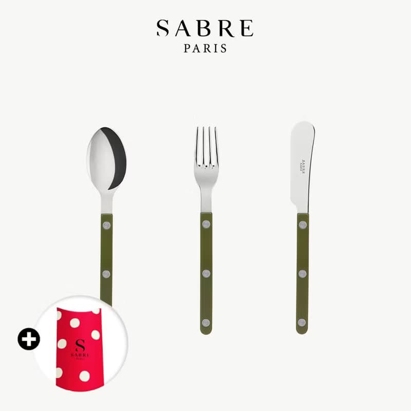 Bistrot復古酒館-點心餐具3件禮盒組-Sabre Paris