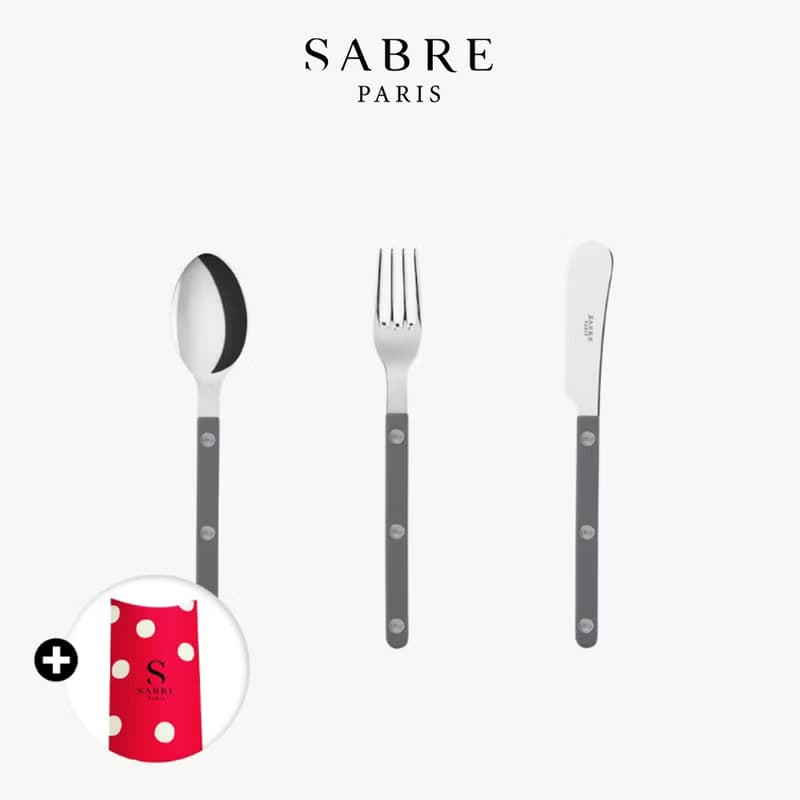 Bistrot復古酒館-點心餐具3件禮盒組-Sabre Paris