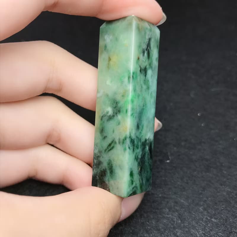 花青翡翠印章| 天然緬甸玉A貨翡翠 | 送禮