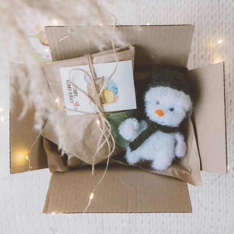 【數位】Cutie the Snowman knitting pattern. DIY New Year gift. English PDF.