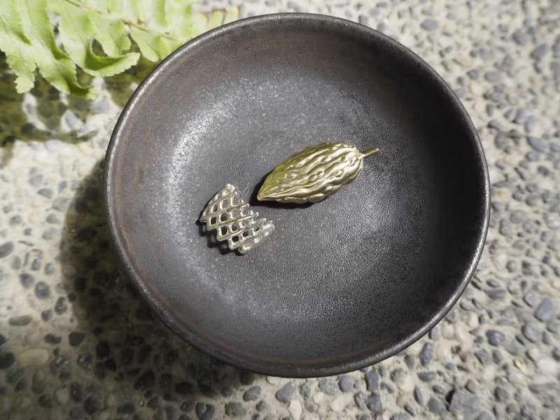 。植被之上。NO.15 苦瓜不苦但美美的 項鍊/925銀/黃銅