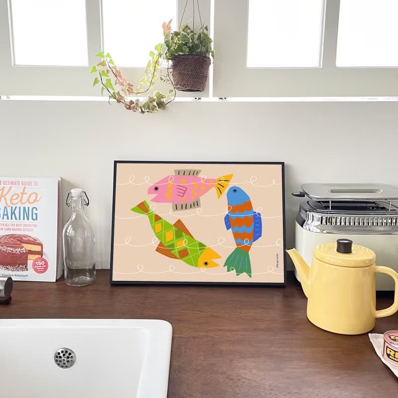 Art print/ Fish / Illustration poster A3,A2