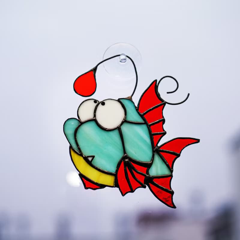 鱼, 彩色玻璃窗挂件, 花园装饰, 太阳镜