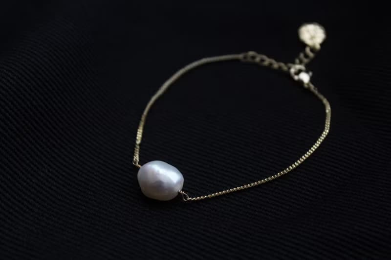 雪境-Pearl 人魚淚巴洛克珍珠22K百搭手鍊