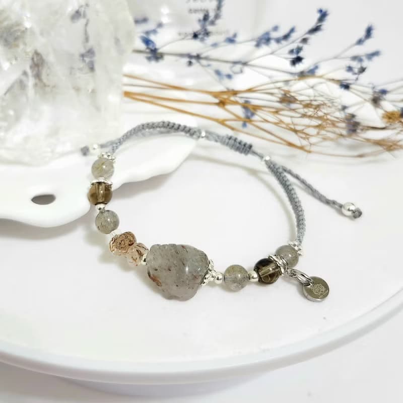 銅髮晶龍龜編織設計款手鍊