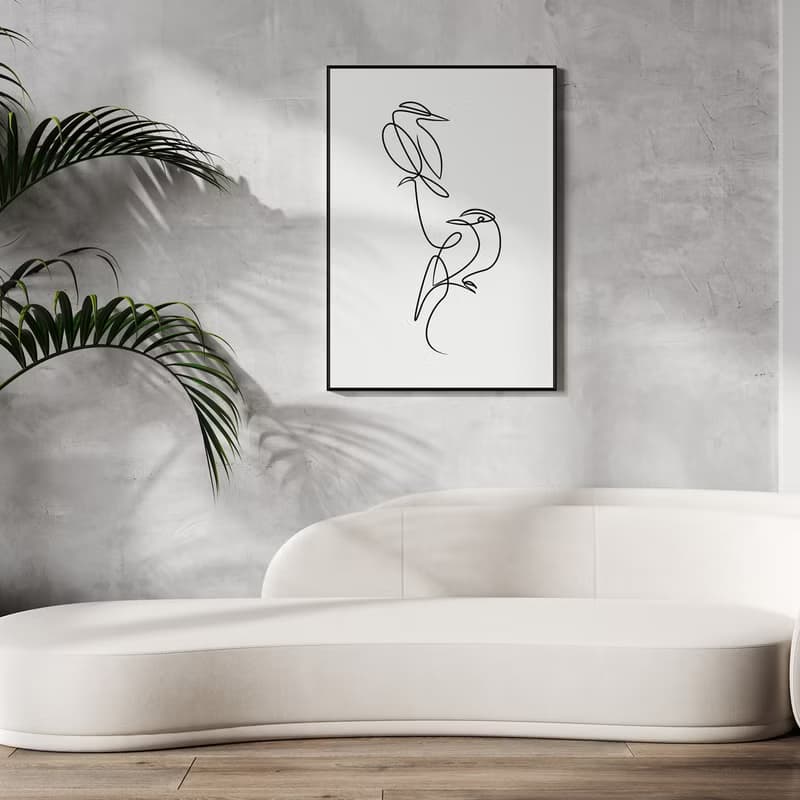 比翼鳥II - 經典語錄掛畫/情人節畫作/黑色/質感/極簡風/北歐風