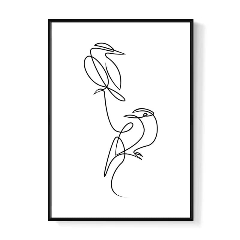 比翼鳥II - 經典語錄掛畫/情人節畫作/黑色/質感/極簡風/北歐風