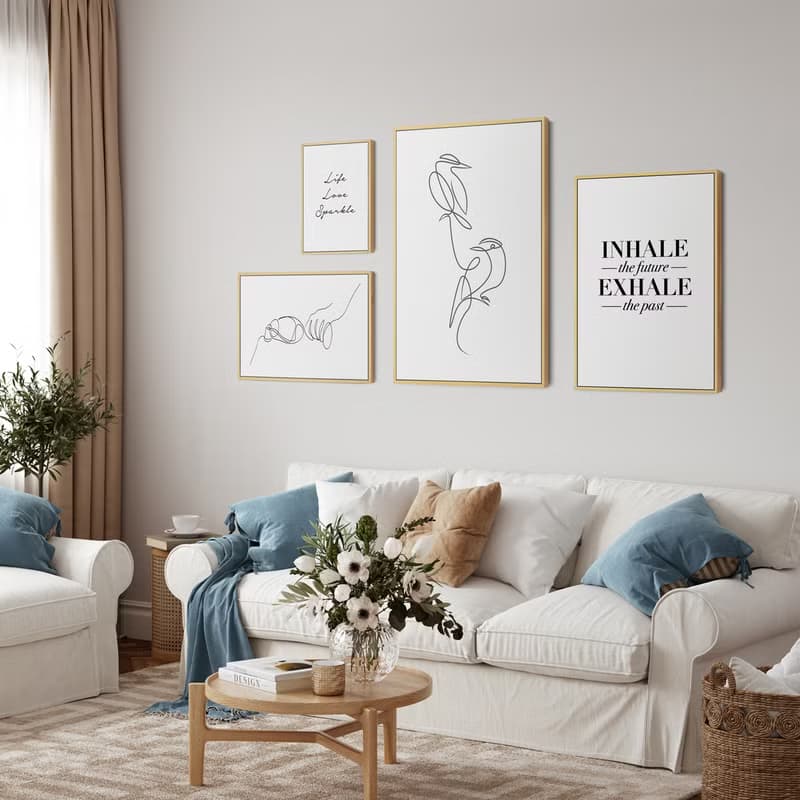 比翼鳥II - 經典語錄掛畫/情人節畫作/黑色/質感/極簡風/北歐風