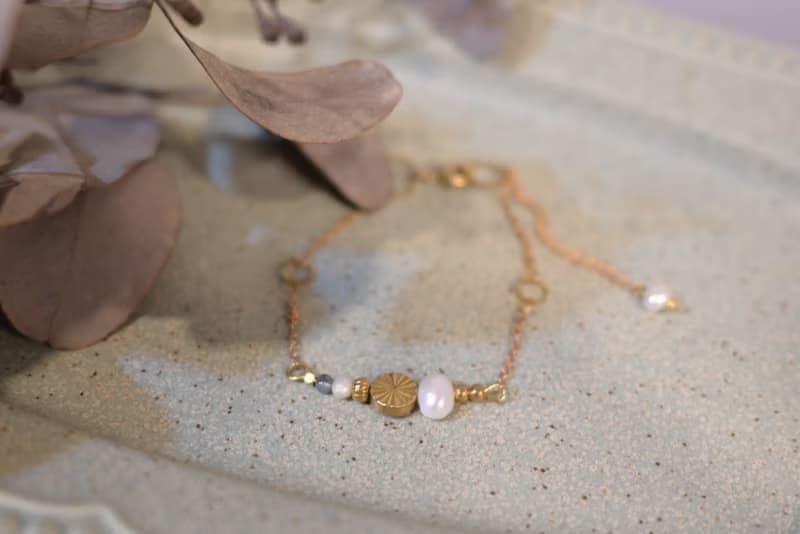 金屬珍珠個性手鍊