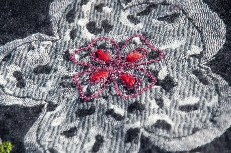 喀什米爾Cashmere/水煮羊毛披肩/針織圍巾/刺繡圍巾/羊絨披巾-花