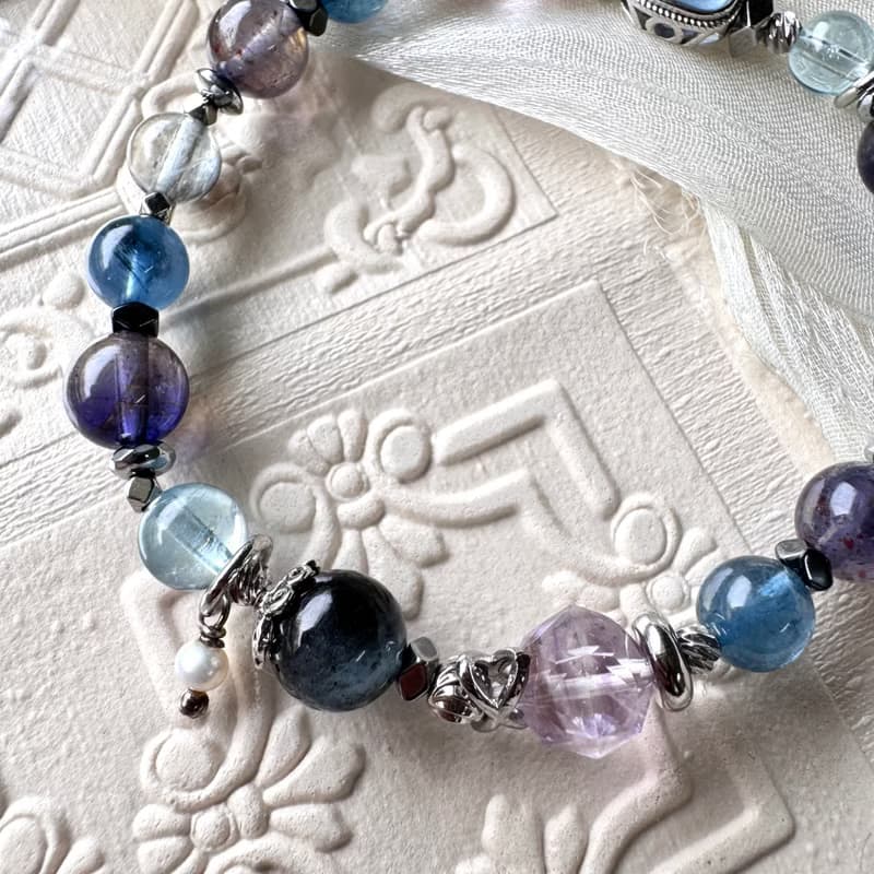 低調聚財 血滴堇青 透體雙色堇青 魔鬼海水藍寶 冰種海水藍寶