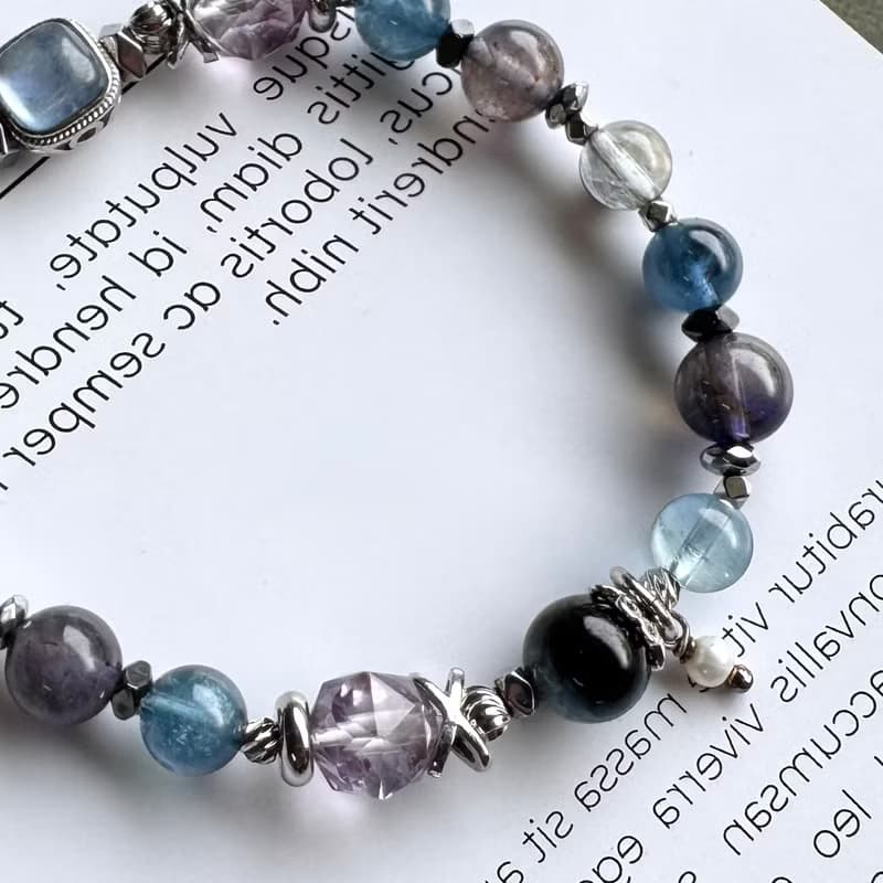 低調聚財 血滴堇青 透體雙色堇青 魔鬼海水藍寶 冰種海水藍寶