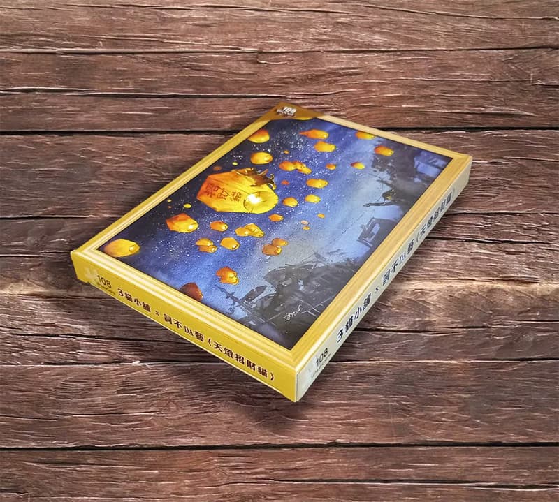 108片貓咪主題拼圖(天燈招財貓)