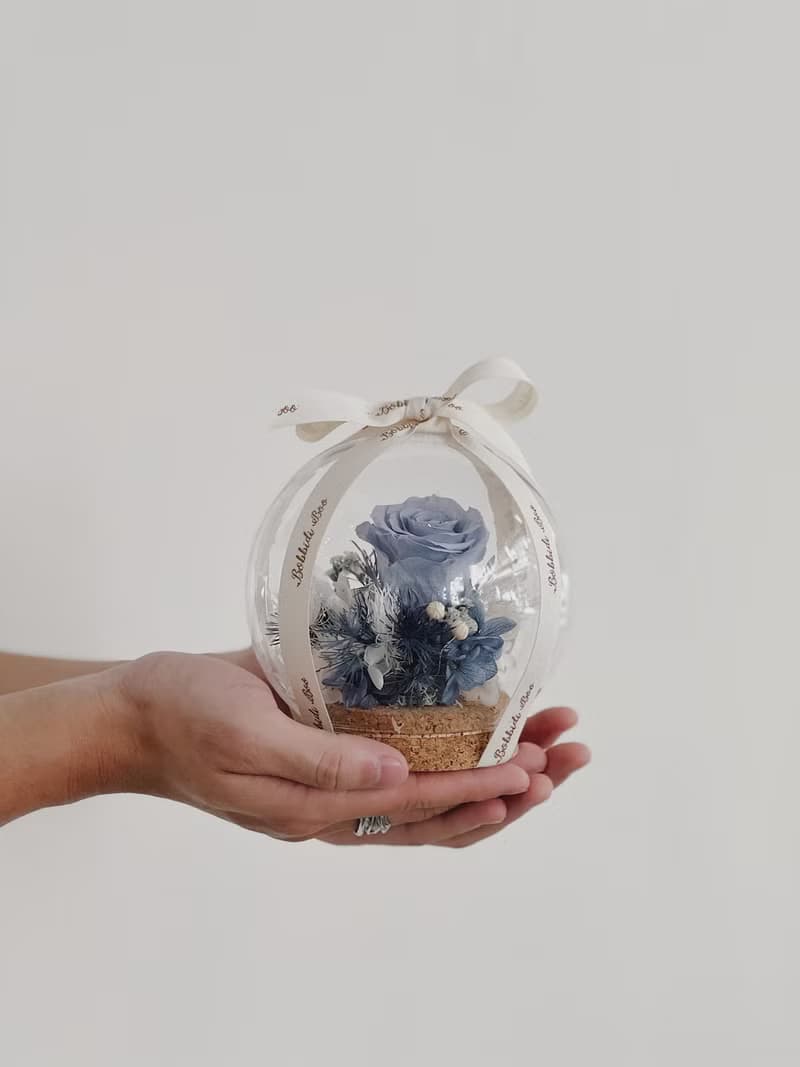 【永生玫瑰花玻璃球】• 情人節禮物/生日禮物/永生花/永生玫瑰花