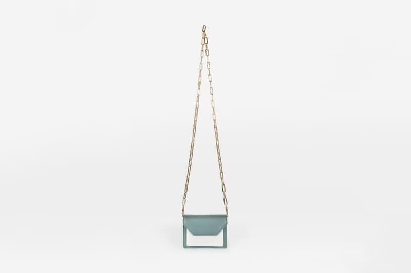 Micro Cedar Bag 素皮革拼色卡包 零錢包 斜背包 綠色x米白色