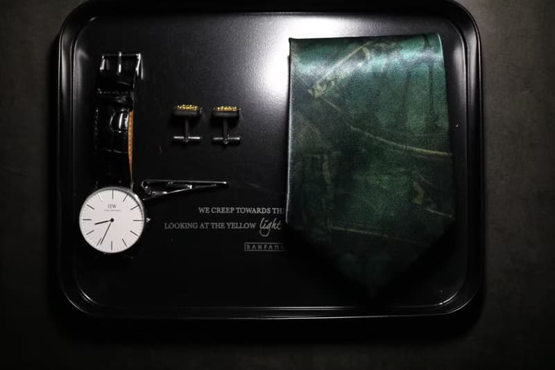 綠色抽象畫風格領帶休閒紳士necktie