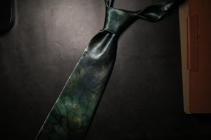 綠色抽象畫風格領帶休閒紳士necktie