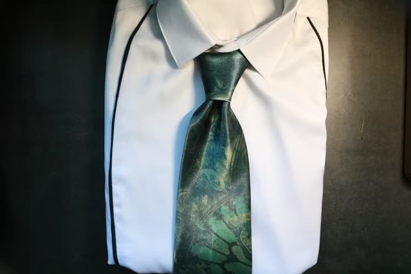 綠色抽象畫風格領帶休閒紳士necktie