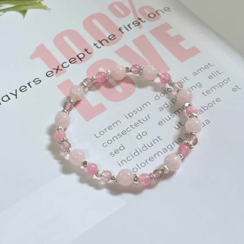 栩栩花落 / 粉晶手鍊