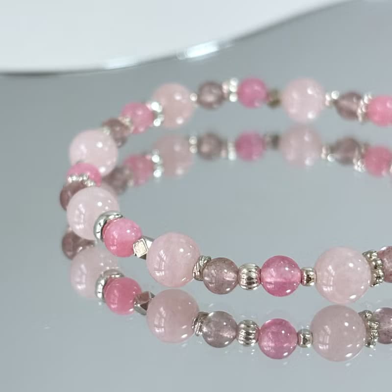 栩栩花落 / 粉晶手鍊