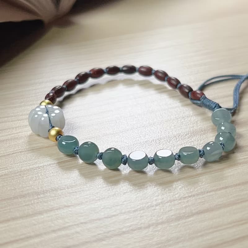 冰種翡翠編織手鍊 | 天然A貨翡翠 | 送禮