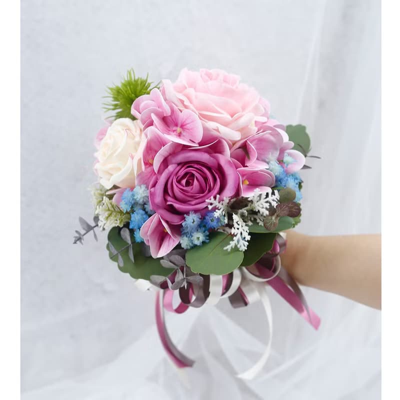 小甜心捧花 粉玫瑰款/擬真花/婚紗攝影/新娘捧花/花束/告白/求婚