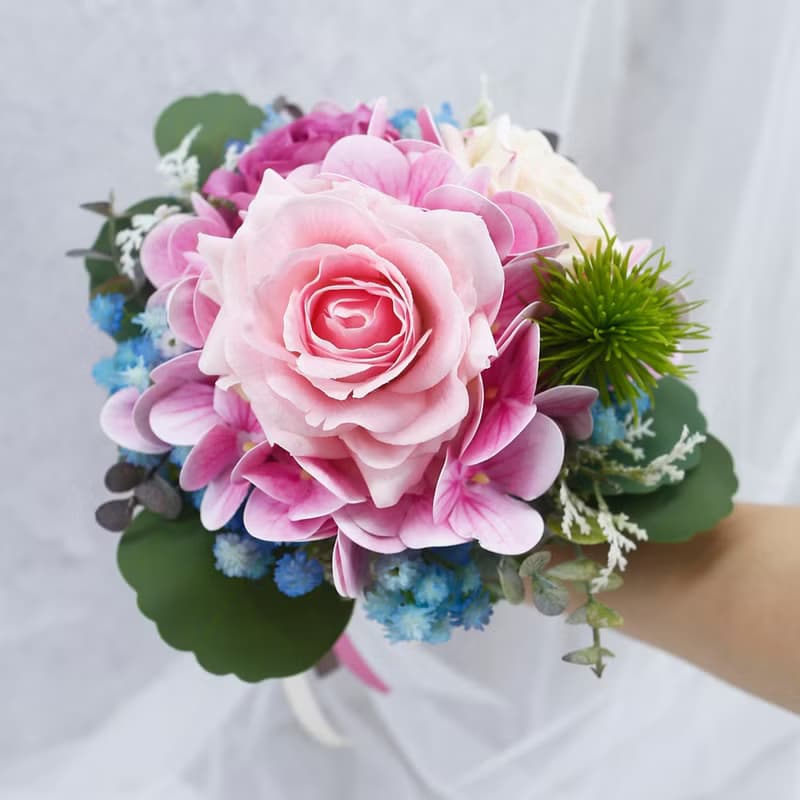 小甜心捧花 粉玫瑰款/擬真花/婚紗攝影/新娘捧花/花束/告白/求婚