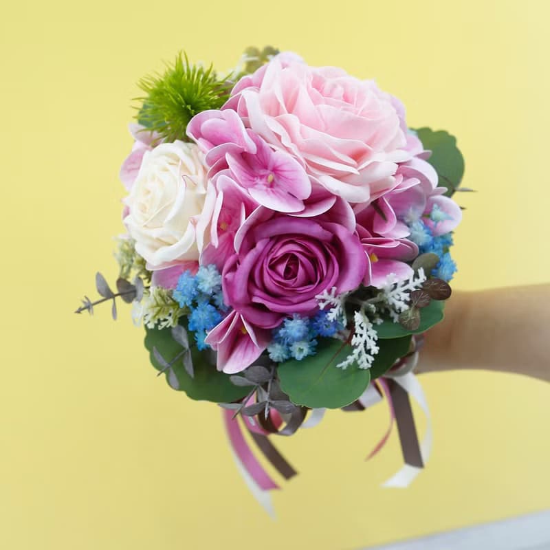 小甜心捧花 粉玫瑰款/擬真花/婚紗攝影/新娘捧花/花束/告白/求婚